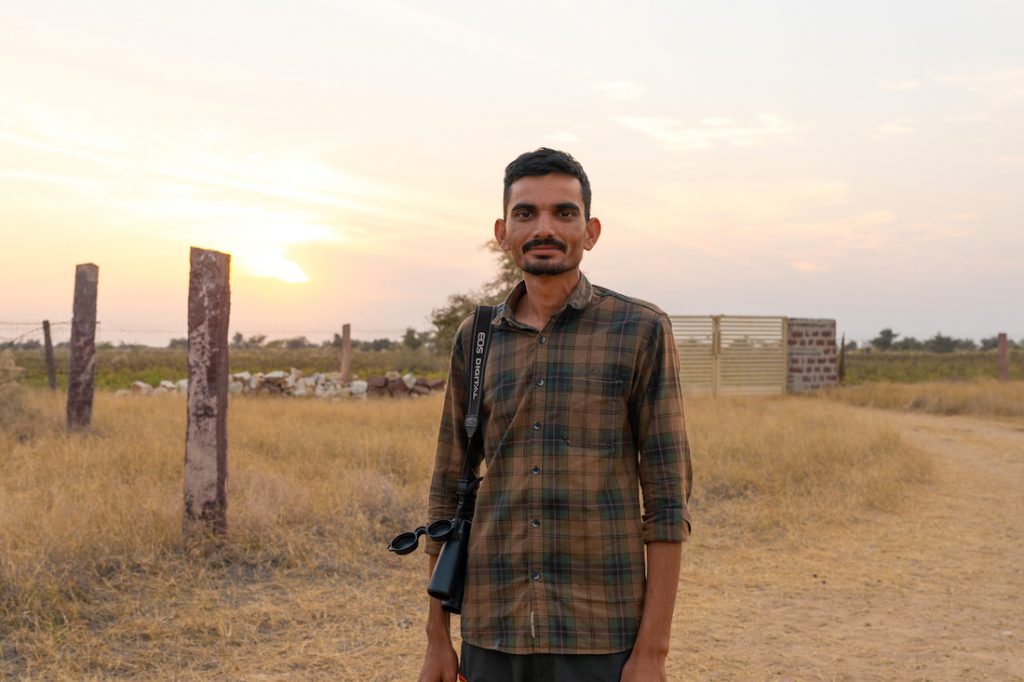 Pankaj Bishnoi, the Community Engagement Officer of BNHS. Image credit: Akshita Jain